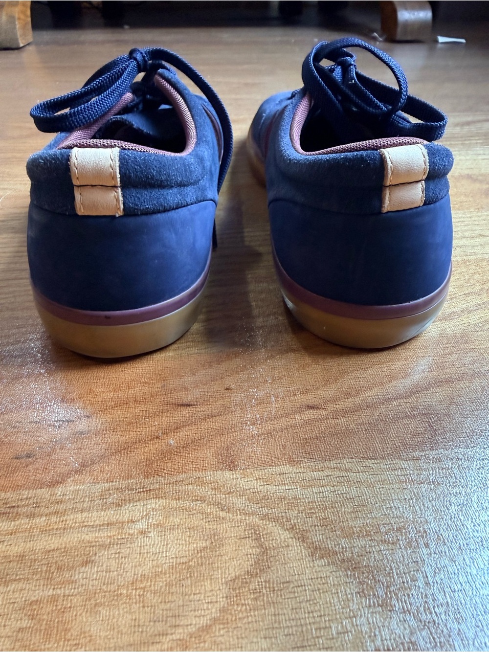 New Balance Men's Brighton 345 Navy Suede Sneakers with Maroon Accents - Picture 7 of 7